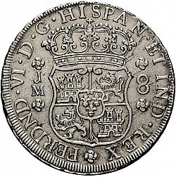 Large Obverse for 8 Reales 1759 coin