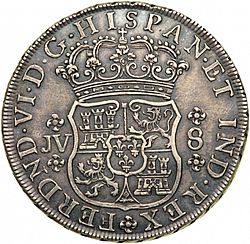 Large Obverse for 8 Reales 1759 coin