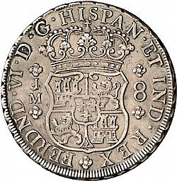 Large Obverse for 8 Reales 1760 coin