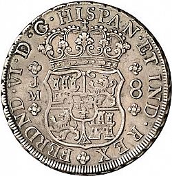 Large Obverse for 8 Reales 1760 coin