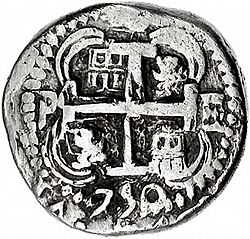 Large Reverse for 8 Reales 1750 coin