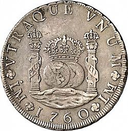 Large Reverse for 8 Reales 1760 coin