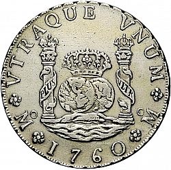 Large Reverse for 8 Reales 1760 coin