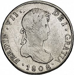 Large Obverse for 8 Reales 1808 coin