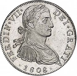 Large Obverse for 8 Reales 1808 coin