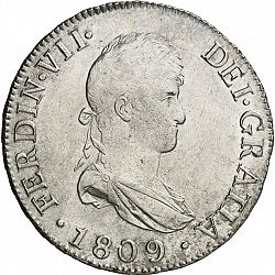 Large Obverse for 8 Reales 1809 coin