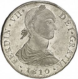 Large Obverse for 8 Reales 1810 coin