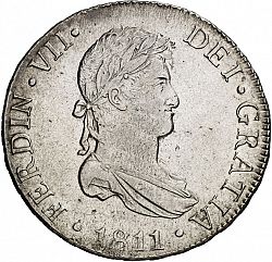 Large Obverse for 8 Reales 1811 coin