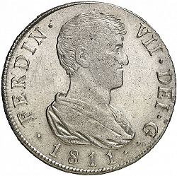 Large Obverse for 8 Reales 1811 coin
