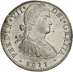 Large Obverse for 8 Reales 1811 coin