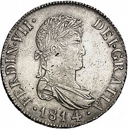 Large Obverse for 8 Reales 1814 coin