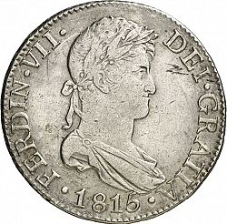 Large Obverse for 8 Reales 1815 coin