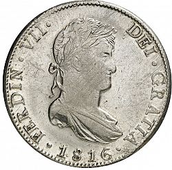 Large Obverse for 8 Reales 1816 coin