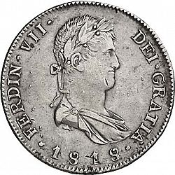 Large Obverse for 8 Reales 1818 coin