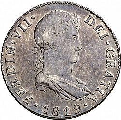Large Obverse for 8 Reales 1819 coin