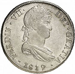 Large Obverse for 8 Reales 1819 coin