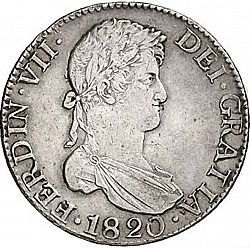 Large Obverse for 8 Reales 1820 coin