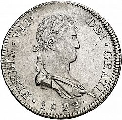 Large Obverse for 8 Reales 1822 coin