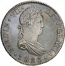 Large Obverse for 8 Reales 1823 coin