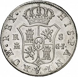 Large Reverse for 8 Reales 1814 coin