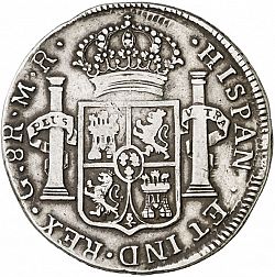 Large Reverse for 8 Reales 1814 coin