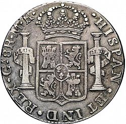 Large Reverse for 8 Reales 1814 coin