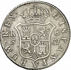 Large Reverse for 8 Reales 1815 coin