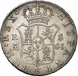 Large Reverse for 8 Reales 1817 coin