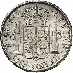 Large Reverse for 8 Reales 1819 coin