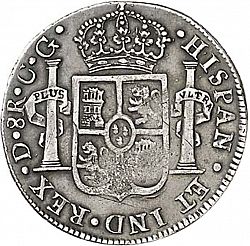 Large Reverse for 8 Reales 1820 coin