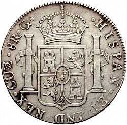 Large Reverse for 8 Reales 1824 coin