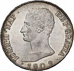 Large Obverse for 8 Reales 1809 coin