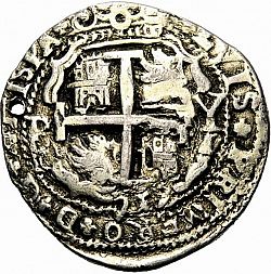 Large Reverse for 8 Reales 1725 coin