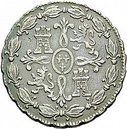 Large Reverse for 8 Maravedies 1777 coin