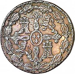 Large Reverse for 8 Maravedies 1794 coin