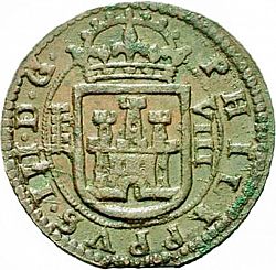 Large Obverse for 8 Maravedies 1600 coin