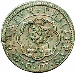 Large Obverse for 8 Maravedies 1603 coin
