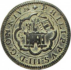 Large Obverse for 8 Maravedies 1603 coin