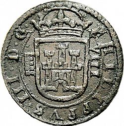 Large Obverse for 8 Maravedies 1611 coin