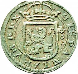Large Reverse for 8 Maravedies 1602 coin