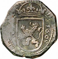 Large Reverse for 8 Maravedies 1605 coin