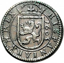 Large Reverse for 8 Maravedies 1605 coin