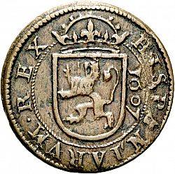 Large Reverse for 8 Maravedies 1607 coin