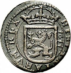 Large Reverse for 8 Maravedies 1611 coin