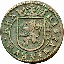 Large Reverse for 8 Maravedies 1614 coin