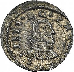 Large Obverse for 8 Maravedies 1661 coin