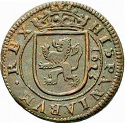 Large Reverse for 8 Maravedies 1623 coin