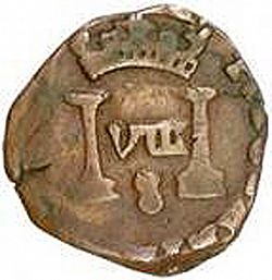 Large Reverse for 8 Maravedies 1660 coin