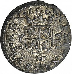 Large Reverse for 8 Maravedies 1661 coin