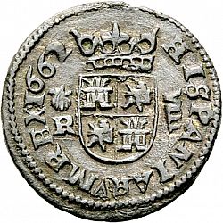 Large Reverse for 8 Maravedies 1662 coin